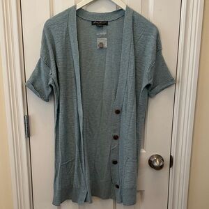 Eddie Bauer Gray Blue Knit Top